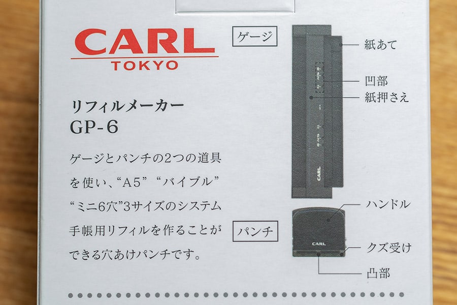 カール事務器 穴あけパンチ リフィルメーカー パッケージの説明文