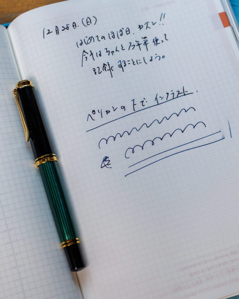 トモエリバーにM400のFニブで試し書き